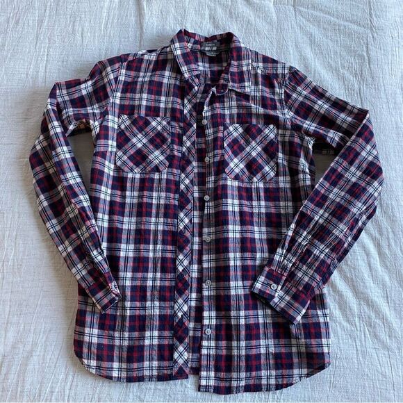 Eddie Bauer Tops - Eddie Bauer Women’s Flannel Classic Fit Lightweight Cotton  Hiking Shirt Travel